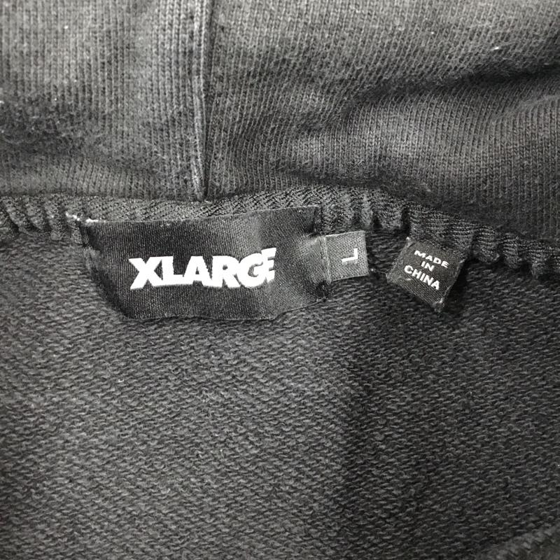 エクストララージ XLARGE パーカー 長袖 長袖パーカー フード付きパーカー プリントスウェット トレーナー L ロゴ、文字 黒 / ブラック /  メンズ USED 古着 中古 10122247
