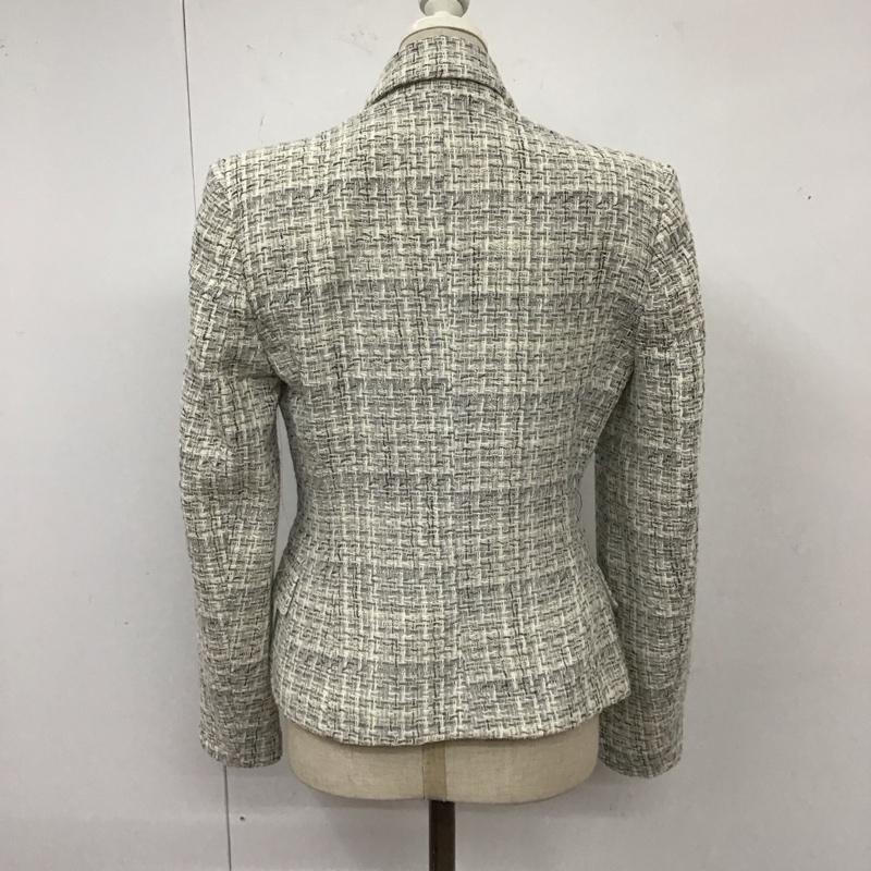 ザラ ZARA ジャケット、上着 ジャケット、ブレザー 8376 104 837 ダブルジャケット タグ付き XS  灰 / グレー / X アイボリー / アイボリー /  レディース USED 古着 中古 10119612