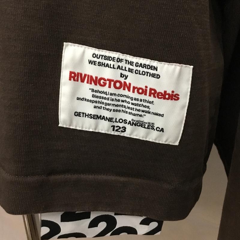 アール123リヴィントンロイレビス RRR123 RIVINGTON roi Rebis トレーナー 長袖 長袖トレーナー スウェット クルーネック リブスウェットカットソー M 総柄 茶 / ブラウン /  メンズ USED 古着 中古 10121544