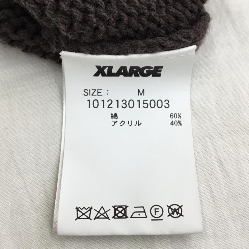 エクストララージ XLARGE ベスト ベスト 101213015003 STANDARD LOGO KNIT VEST Vネックニットベスト M ロゴ、文字 茶 / ブラウン / X 白 / ホワイト /  メンズ USED 古着 中古 10136992
