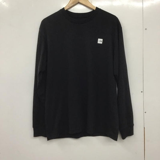 ザノースフェイス THE NORTH FACE Tシャツ 長袖 nt32441 ロングスリーブスモールボックスロゴティー 長袖カットソー プリントTシャツ L ロゴ、文字 黒 / ブラック /  メンズ USED 古着 中古 10138535