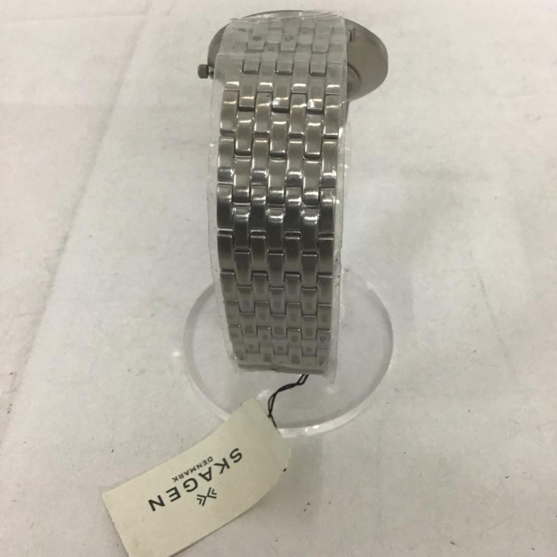 スカーゲン SKAGEN 腕時計 アナログ（クォーツ式） SKW6247 箱有 ロゴ、文字 銀 / シルバー / X 黒 / ブラック /  メンズ USED 古着 中古 10134354