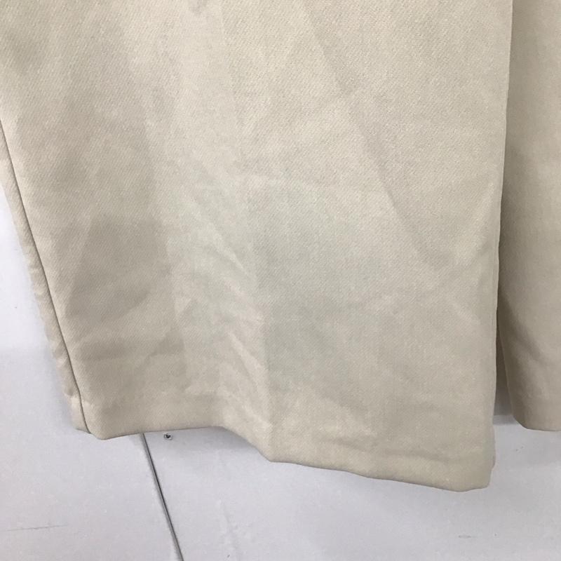 ザラ ZARA パンツ スラックス スラックスパンツ ワイドパンツ カジュアルパンツ センタータックパンツ M 無地 ベージュ / ベージュ /  レディース USED 古着 中古 10115182