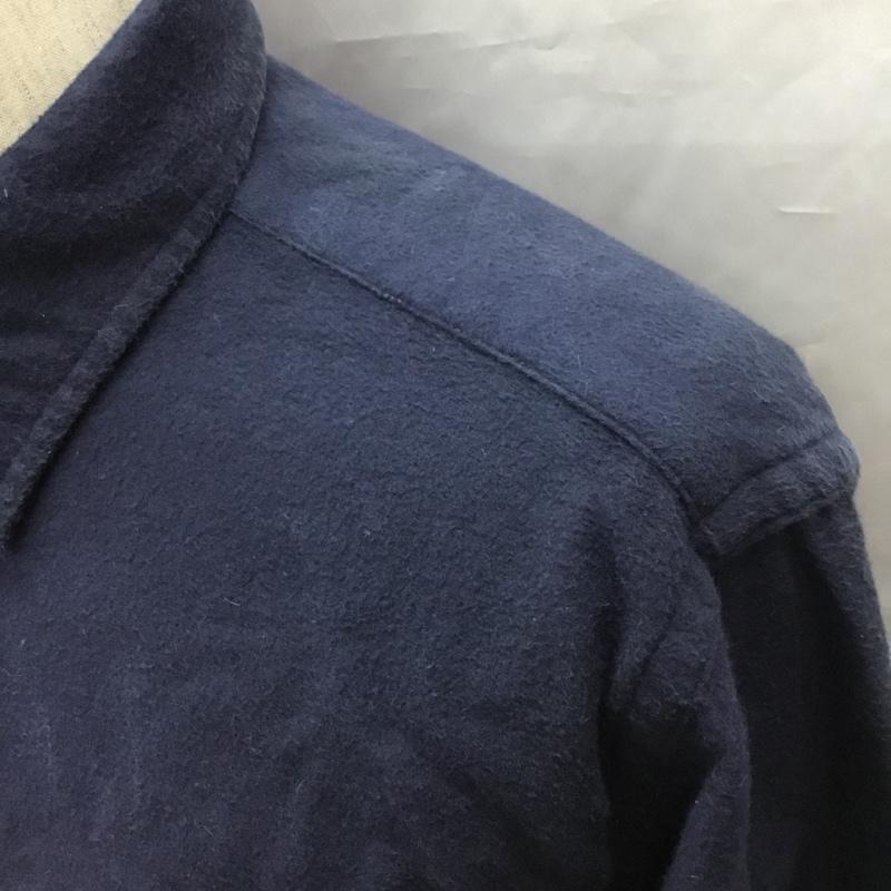 エルエルビーン L.L.Bean シャツ、ブラウス 長袖 1611 コットン ワークシャツ 無地 紺 / ネイビー /  メンズ USED 古着 中古 10116121