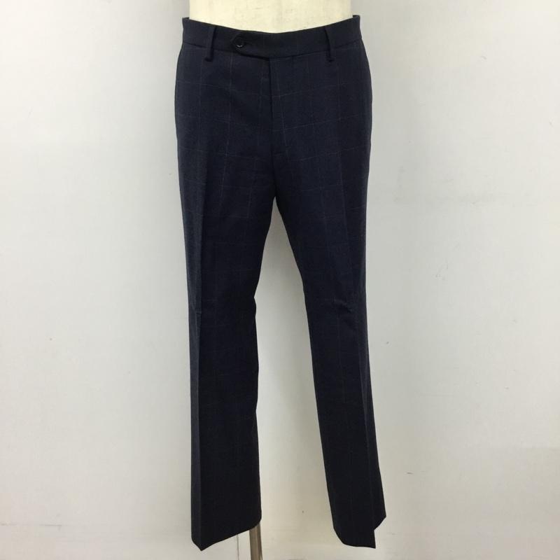 グリーンレーベルリラクシング green label relaxing セットアップ セットアップ セットアップ チェックジャケット スリムスラックスパンツ 2点セット 48 チェック 紺 / ネイビー /  メンズ USED 古着 中古 10114889