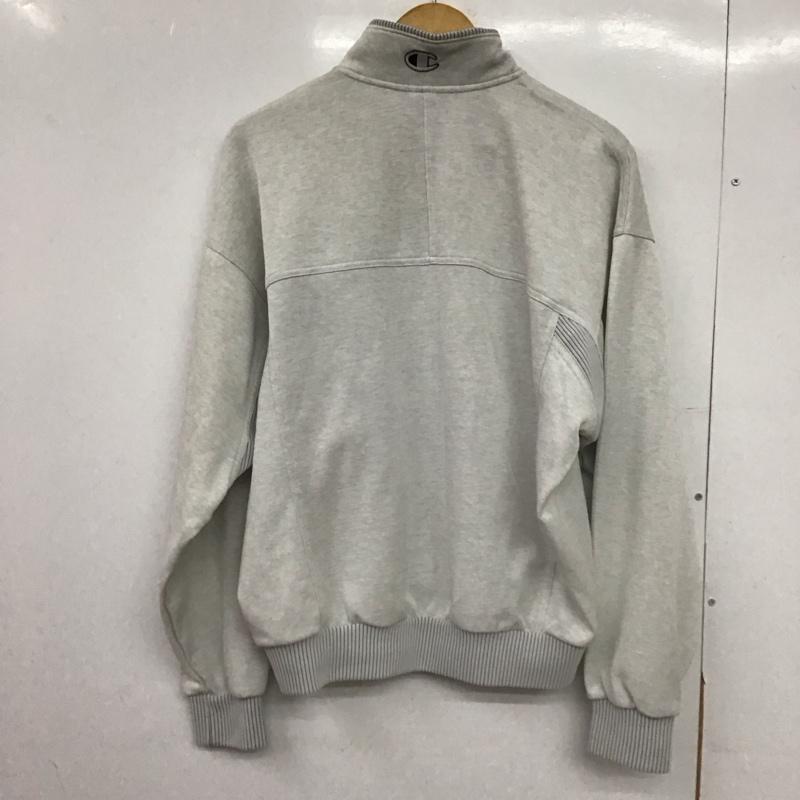 チャンピオン Champion ジャケット、上着 ジャンパー、ブルゾン ジップアップジャケット アウター スタンドネック 0 ロゴ、文字 灰 / グレー /  メンズ USED 古着 中古 10148485