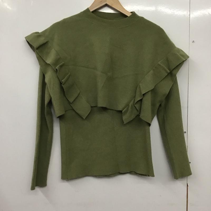 ローリーズファーム LOWRYS FARM セットアップ セットアップ lf621331ad セットアップ ニットベストフリル ２点セット FREE 無地 薄緑 / ライトグリーン /  レディース USED 古着 中古 10145475