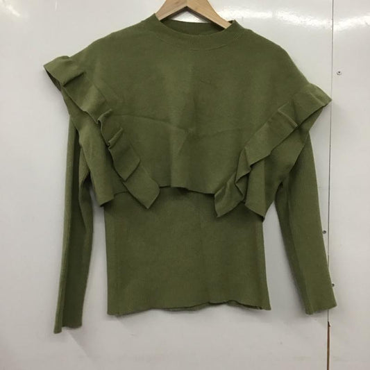 ローリーズファーム LOWRYS FARM セットアップ セットアップ lf621331ad セットアップ ニットベストフリル ２点セット FREE 無地 薄緑 / ライトグリーン /  レディース USED 古着 中古 10145475