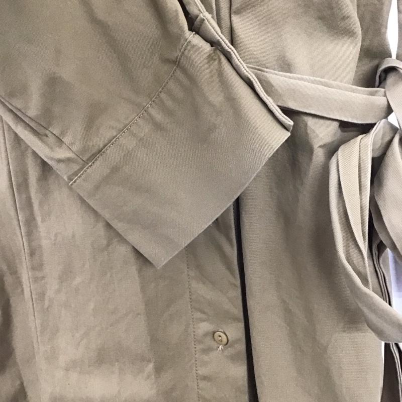 ザラ ZARA ワンピース ロングスカート 4530 801 704 シャツワンピース 長袖 XS 無地 茶 / ブラウン /  レディース USED 古着 中古 10145967