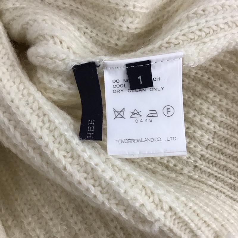 マカフィー MACPHEE ニット、セーター 長袖 1 無地 白 / ホワイト /  レディース USED 古着 中古 10121723