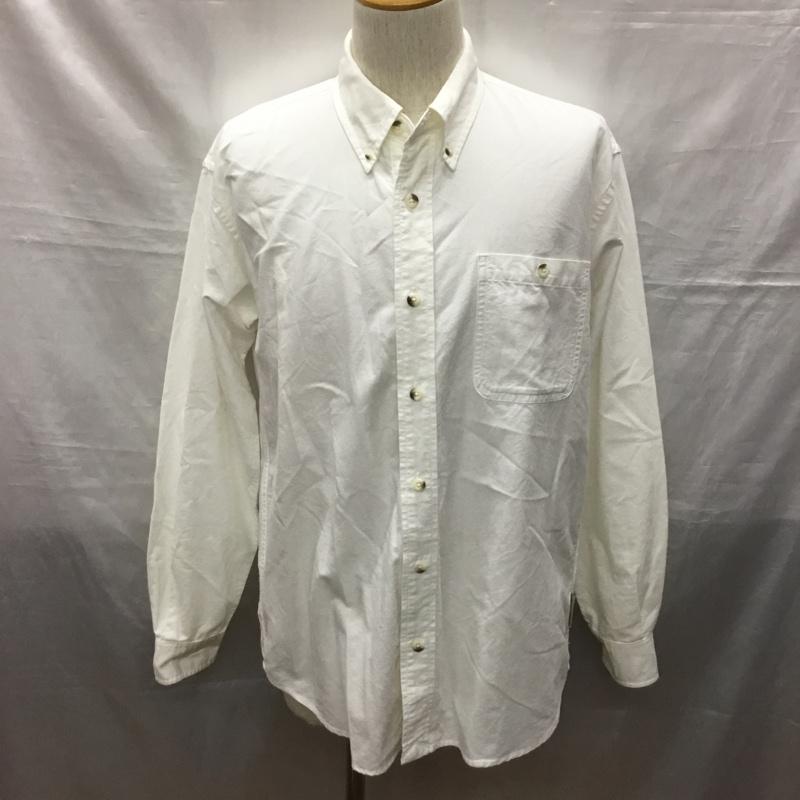 コロンビア Columbia シャツ、ブラウス 長袖 PM7051 トロイヒルシャツ ボタンダウン L 無地 白 / ホワイト /  メンズ USED 古着 中古 10121390