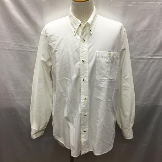 コロンビア Columbia シャツ、ブラウス 長袖 PM7051 トロイヒルシャツ ボタンダウン L 無地 白 / ホワイト /  メンズ USED 古着 中古 10121390