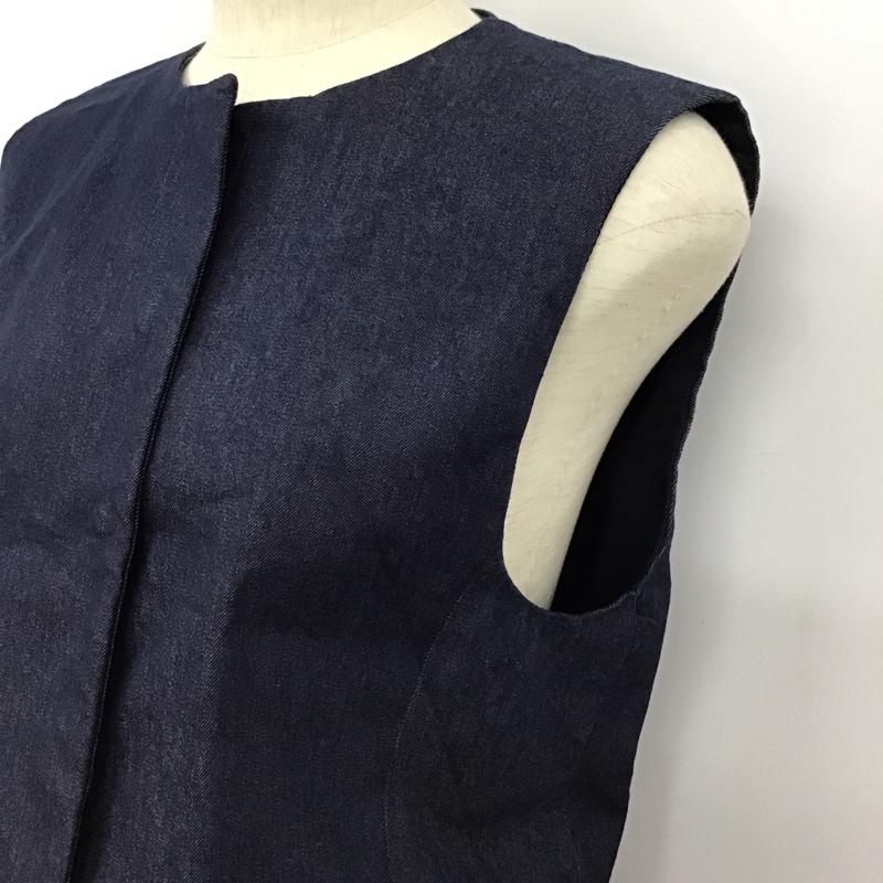 ザラ ZARA セットアップ セットアップ セットアップ カジュアルパンツ ベスト 2点セット M 無地 インディゴ / インディゴ /  レディース USED 古着 中古 10149343