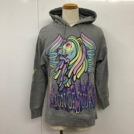 アレックス マットソン ALEX MATTSSON パーカー 長袖 パーカー プルオーバー 裏起毛 ライオン CANDY プリント 灰 / グレー /  メンズ USED 古着 中古 10118088