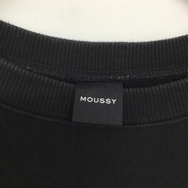 マウジー MOUSSY トレーナー 長袖 029eaa90-5000 長袖トレーナー クルーネックカットソー FREE ロゴ、文字 黒 / ブラック /  レディース USED 古着 中古 10142500