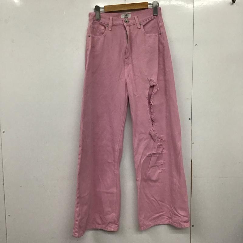 ジェイダ GYDA パンツ デニム、ジーンズ 072432411901 ハイウエストRIPPERSワイドパンツ S 無地 桃 / ピンク /  レディース USED 古着 中古 10148924