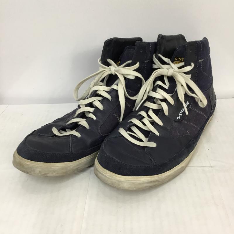 ジースターロゥ G-STAR RAW スニーカー スニーカー US10 箱無 US：10 無地 白 / ホワイト / X 紺 / ネイビー /  メンズ USED 古着 中古 10045072