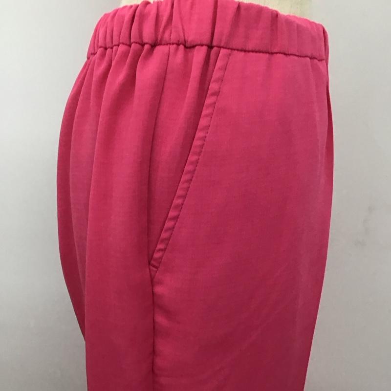 フリークスストア FREAK S STORE パンツ スラックス 222-3447 リネンライクセンタープレスイージーパンツ ワイドパンツ スラックスパンツ FREE 無地 桃 / ピンク /  レディース USED 古着 中古 10106611