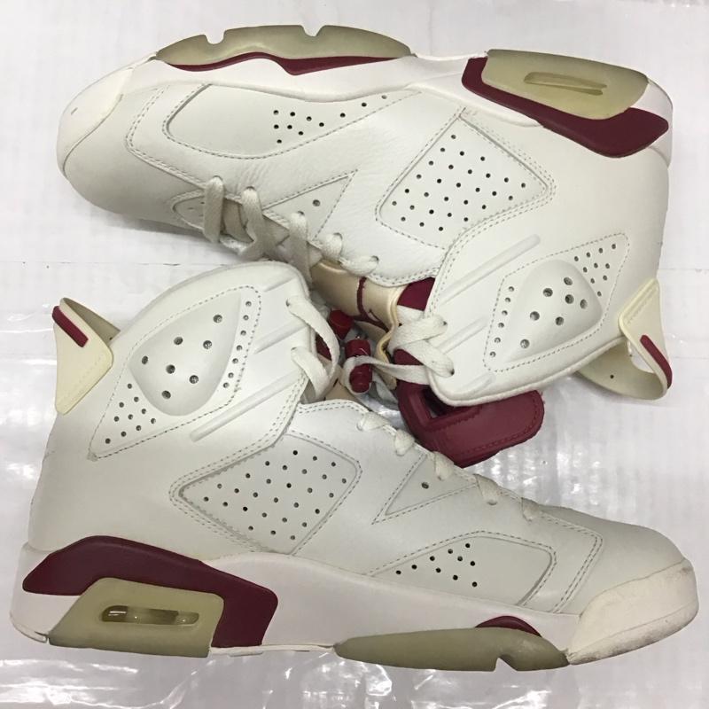 ナイキ NIKE スニーカー スニーカー 384664-116 AIR JORDAN 6 RETRO 27cm 27.0cm ロゴ、文字 白 / ホワイト / X えんじ / ワインレッド /  メンズ USED 古着 中古 10114254