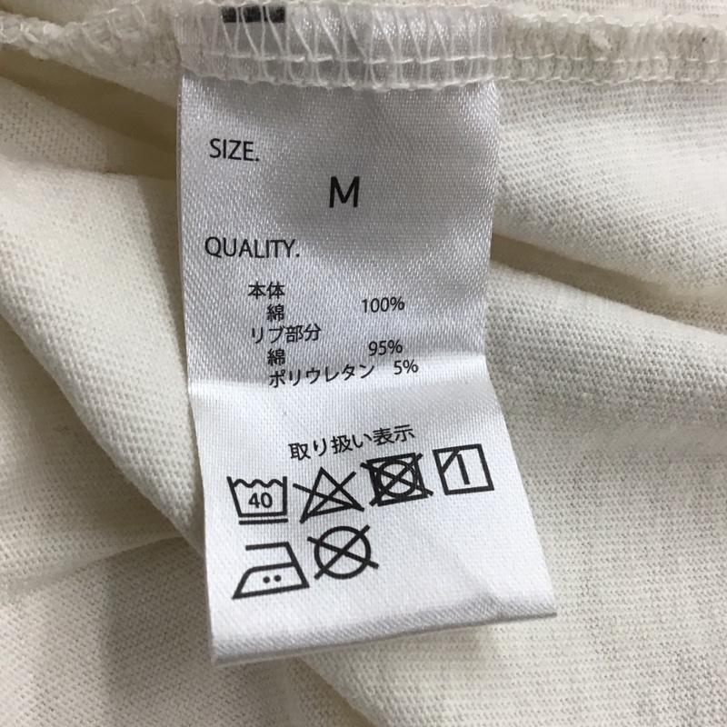古着 USED カットソー 長袖 長袖カットソー プリントカットソー クルーネック M プリント 白 / ホワイト /  メンズ USED 古着 中古 10129455