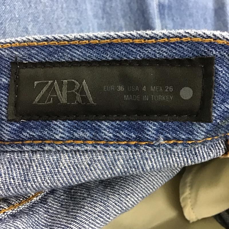 ザラ ZARA パンツ デニム、ジーンズ 6840 090 400 ワイドパンツ ハイライズ ハイウエスト タグ付き 無地 青 / ブルー /  レディース USED 古着 中古 10149488