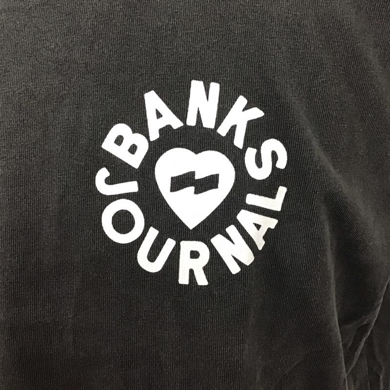 バンクスジャーナル BANKS JOURNAL Tシャツ 半袖 半袖カットソー プリントTシャツ クルーネックカットソー L ロゴ、文字 黒 / ブラック /  メンズ USED 古着 中古 10115296