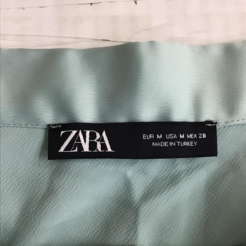 ザラ ZARA スカート ロングスカート 3067 850 403 チュール プリーツ M 無地 水色 / ライトブルー /  レディース USED 古着 中古 10114445