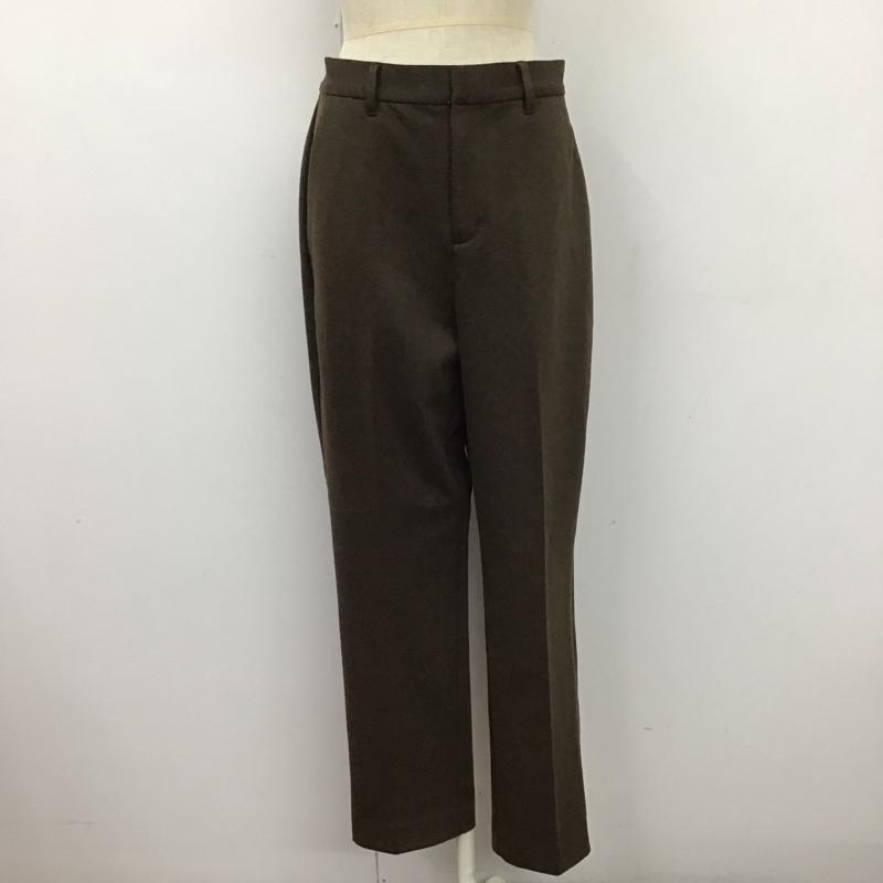 アデイインザライフ ユナイテッドアローズ A day in the life UNITED ARROWS パンツ スラックス 6414-699-0182 ジャージー イージーテーパードパンツ 無地 茶 / ブラウン /  レディース USED 古着 中古 10112996