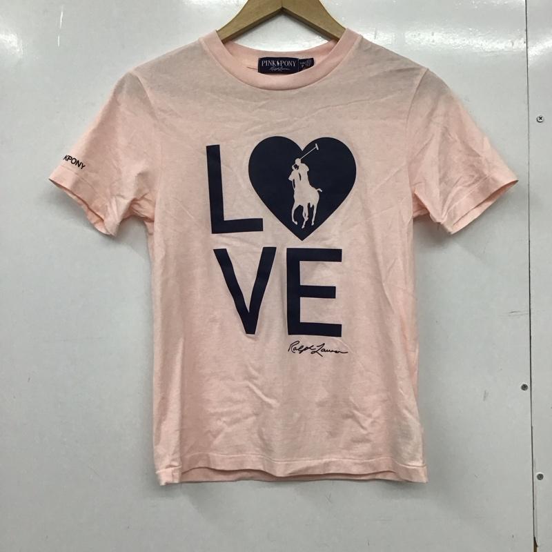 ラルフローレン RALPHLAUREN Tシャツ 半袖 PINK PONY S プリント X ロゴ、文字 桃 / ピンク /  レディース USED 古着 中古 10150856