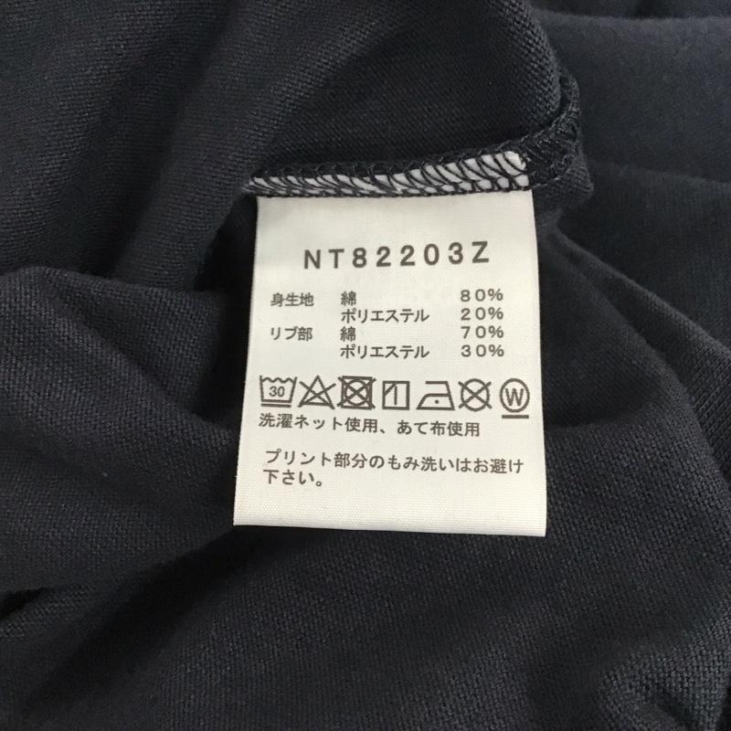 ザノースフェイス THE NORTH FACE Tシャツ 長袖 nt82203z 長袖Tシャツ クルーネックカットソー プリントTシャツ L ロゴ、文字 紺 / ネイビー /  メンズ USED 古着 中古 10133112