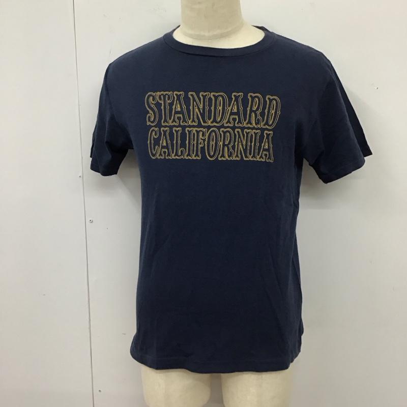 スタンダード カリフォルニア STANDARD CALIFORNIA Tシャツ 半袖 クルーネック M ロゴ、文字 紺 / ネイビー /  メンズ USED 古着 中古 10118123