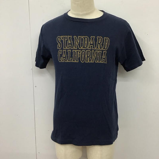 スタンダード カリフォルニア STANDARD CALIFORNIA Tシャツ 半袖 クルーネック M ロゴ、文字 紺 / ネイビー /  メンズ USED 古着 中古 10118123