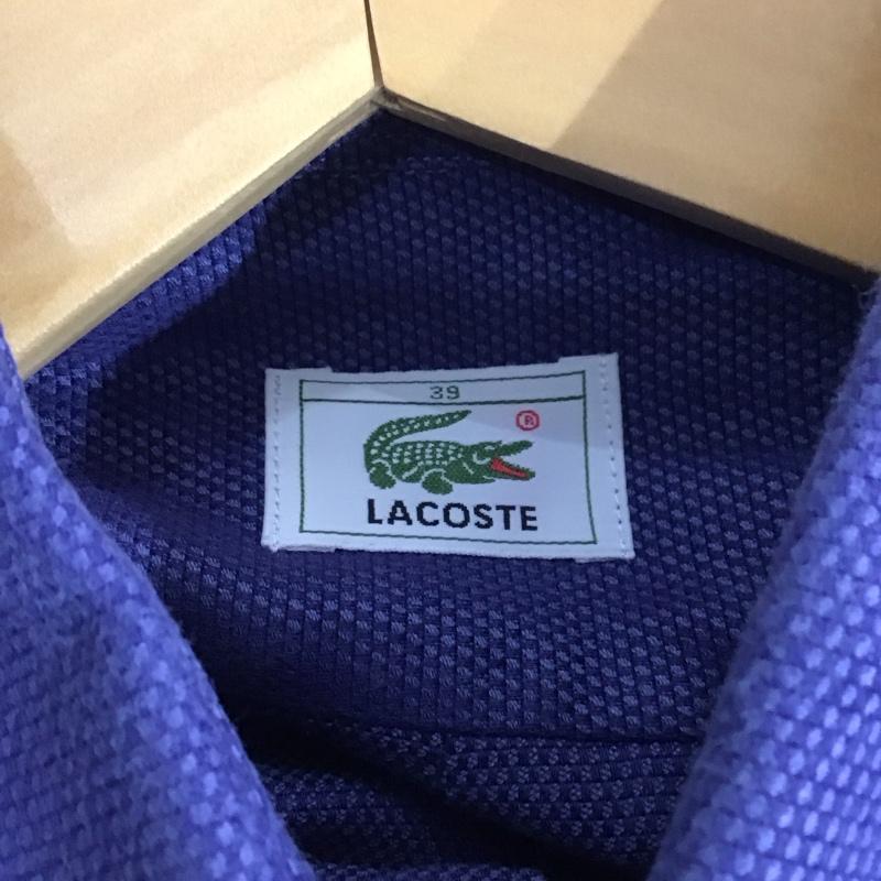 ラコステ LACOSTE シャツ、ブラウス 長袖 長袖シャツ 総柄シャツ カラーシャツ ロゴ、文字 青 / ブルー /  メンズ USED 古着 中古 10131454