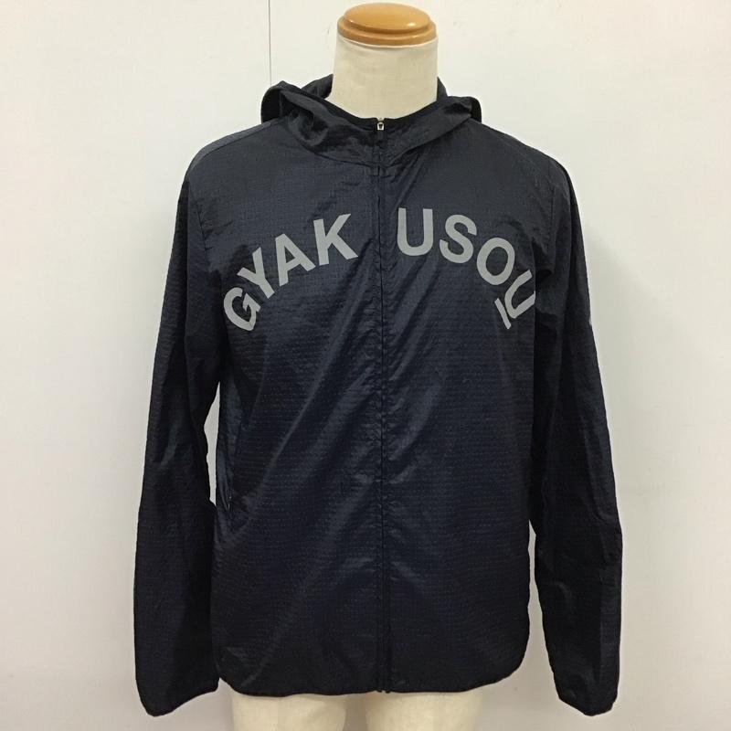 ナイキ NIKE ジャケット、上着 ジャンパー、ブルゾン Nike Undercover GyakusouEmbossedWovenJacket スポーツウェア L ロゴ、文字 紺 / ネイビー /  メンズ USED 古着 中古 10123942