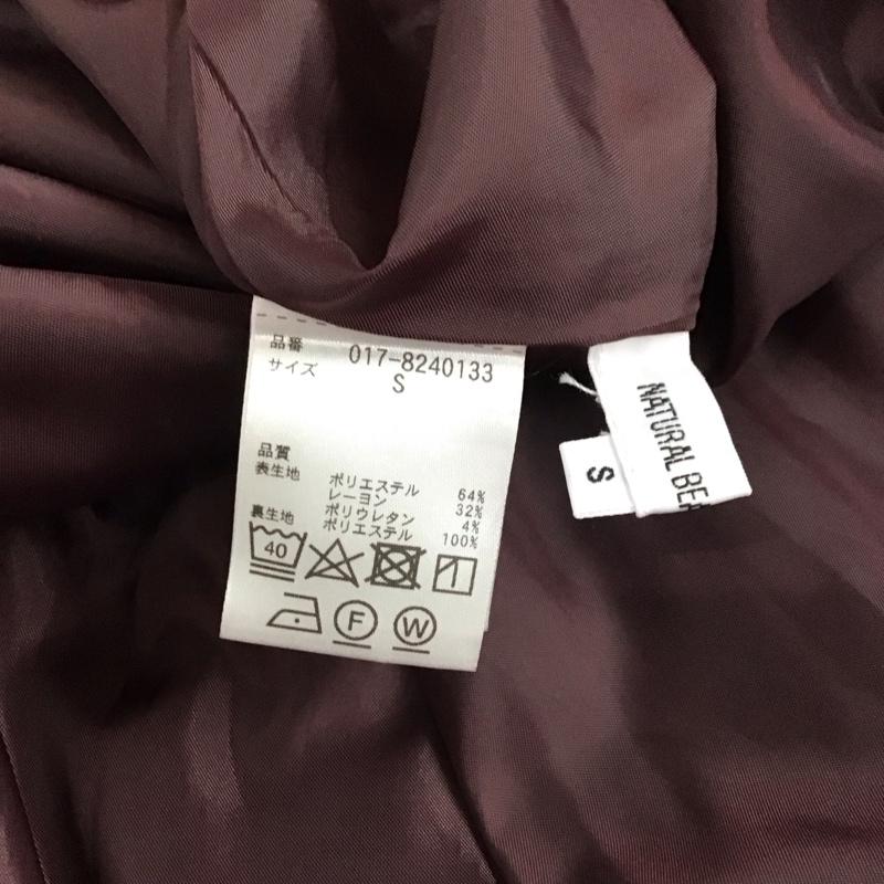 ナチュラルビューティーベーシック NATURAL BEAUTY BASIC ワンピース ミニスカート S 無地 えんじ / ワインレッド /  レディース USED 古着 中古 10121515