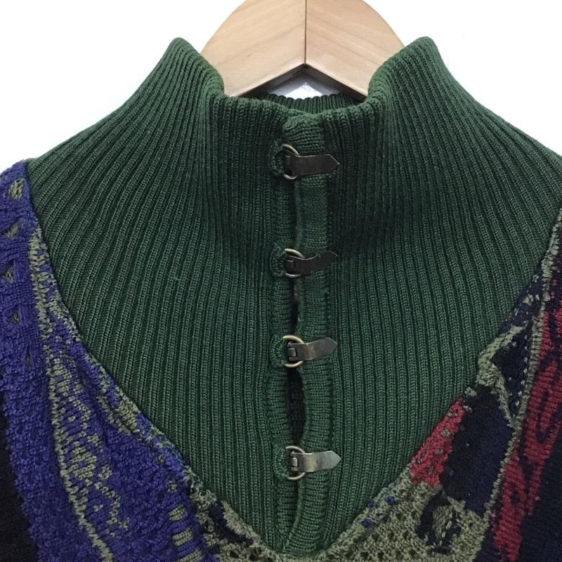 クージ COOGI ニット、セーター 長袖 長袖ニットカットソー スタンドネック セーター M プリント マルチカラー / マルチカラー /  メンズ USED 古着 中古 10138430