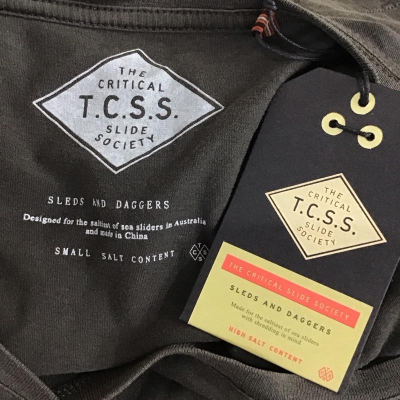 ティーシーエスエス TCSS Tシャツ 半袖 クルーネック S プリント チャコールグレー / チャコールグレー /  メンズ USED 古着 中古 10118093