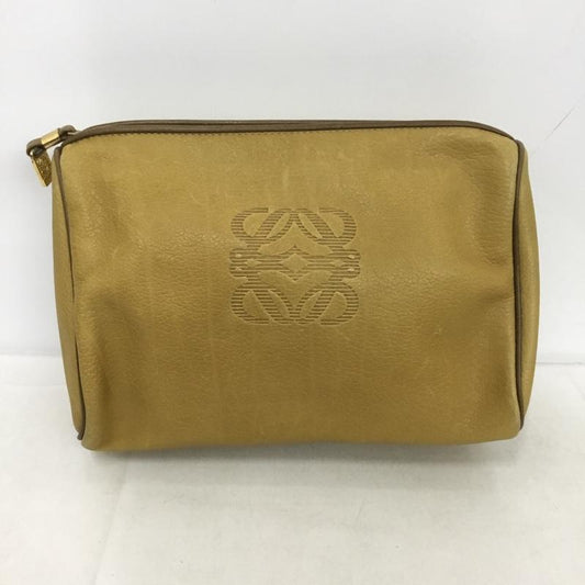 ロエベ LOEWE ポーチ ポーチ old ワンポイント ベージュ / ベージュ /  レディース USED 古着 中古 10137335