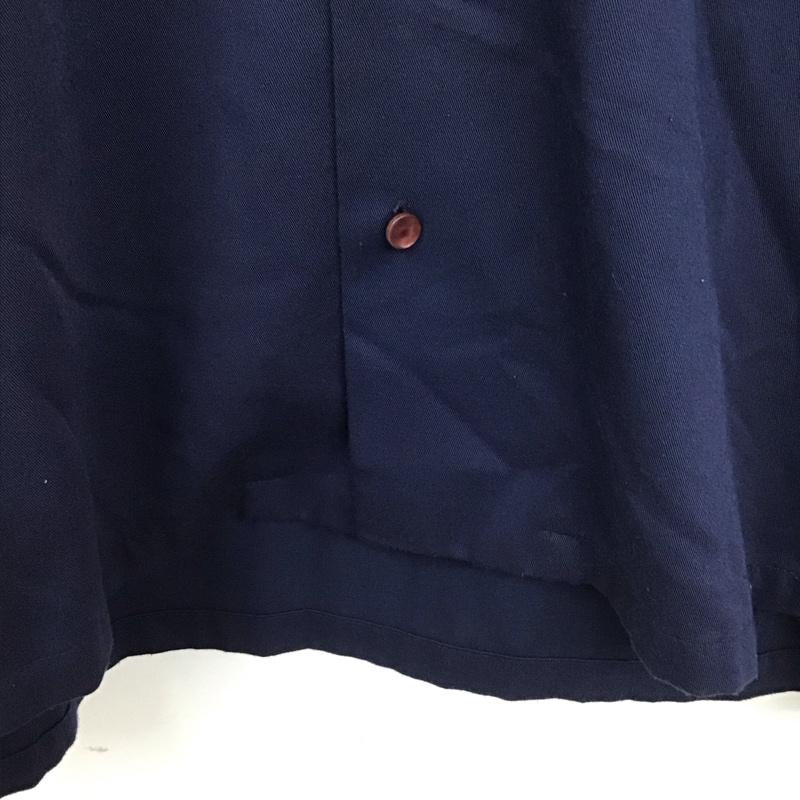 ケニントン KENNINGTON シャツ、ブラウス 半袖 半袖シャツ 無地シャツ ポケットシャツ 70s M 無地 紺 / ネイビー /  メンズ USED 古着 中古 10130336