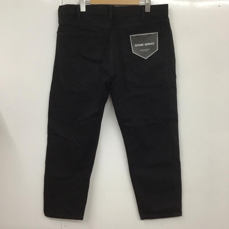 ビューティアンドユースユナイテッドアローズ BEAUTY&YOUTH UNITED ARROWS パンツ デニム、ジーンズ デニムパンツ スリムパンツ ストレートパンツ カジュアルパンツ 34 無地 黒 / ブラック /  メンズ USED 古着 中古 10113669