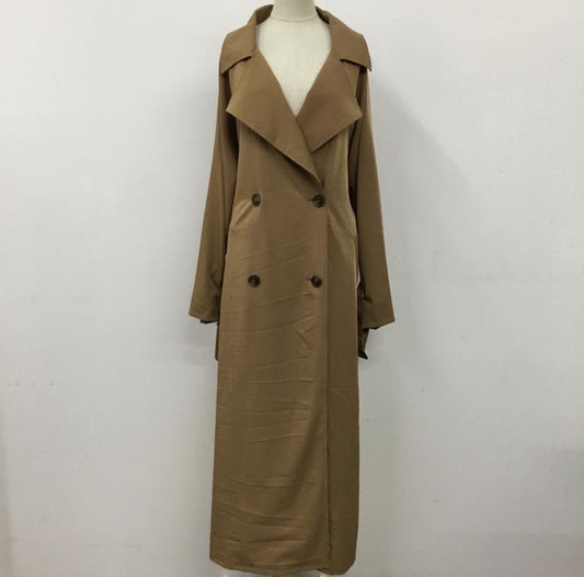 リエディ Re:EDIT ジャケット、上着 ジャケット、ブレザー ロングジャケット カラージャケット ラグラン アウター M 無地 茶 / ブラウン /  レディース USED 古着 中古 10115812