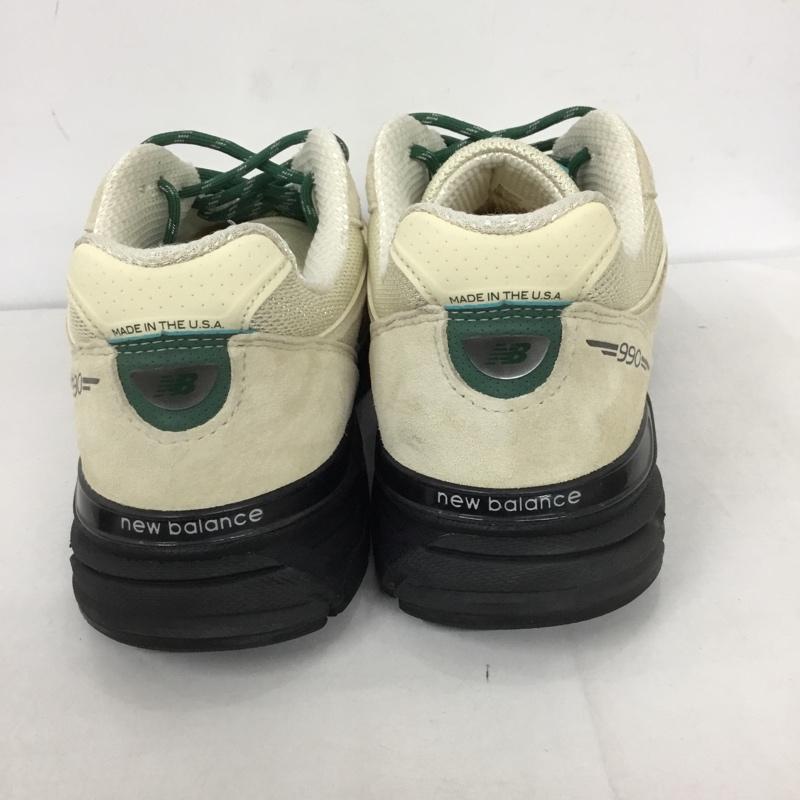 ニューバランス New Balance スニーカー スニーカー U990 GB4 Made in USA 29cm 箱有 29.0cm ロゴ、文字 アイボリー / アイボリー / X 黒 / ブラック / X 緑 / グリーン /  メンズ USED 古着 中古 10128822
