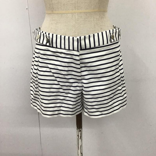 ザラ ZARA パンツ ショートパンツ XS ボーダー柄 白 / ホワイト / X 紺 / ネイビー /  レディース USED 古着 中古 10123194