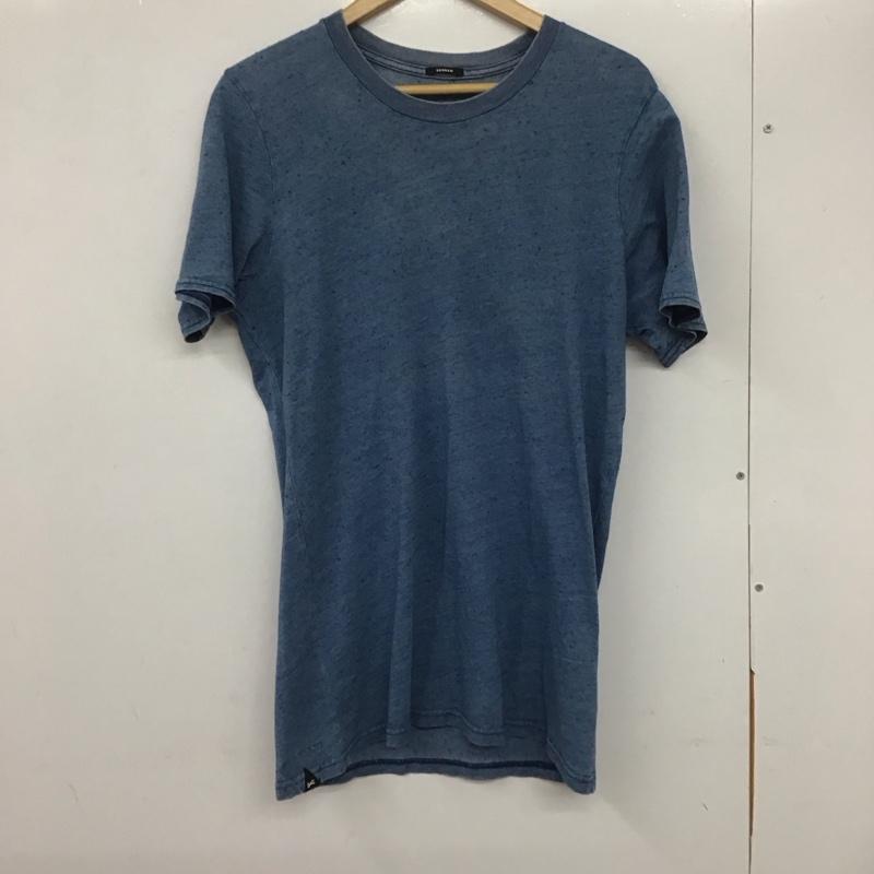 デンハム DENHAM Tシャツ 半袖 半袖Tシャツ プリントTシャツ クルーネックカットソー S 無地 青 / ブルー /  メンズ USED 古着 中古 10133232