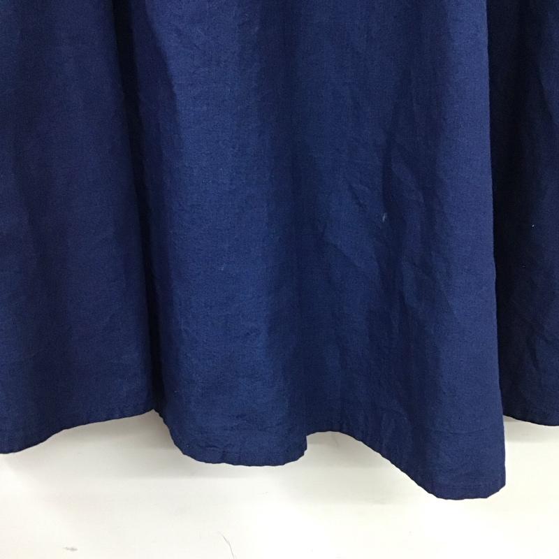 エヘカソポ ehka sopo スカート ロングスカート 1502477 フレアスカート M 無地 青 / ブルー /  レディース USED 古着 中古 10131285