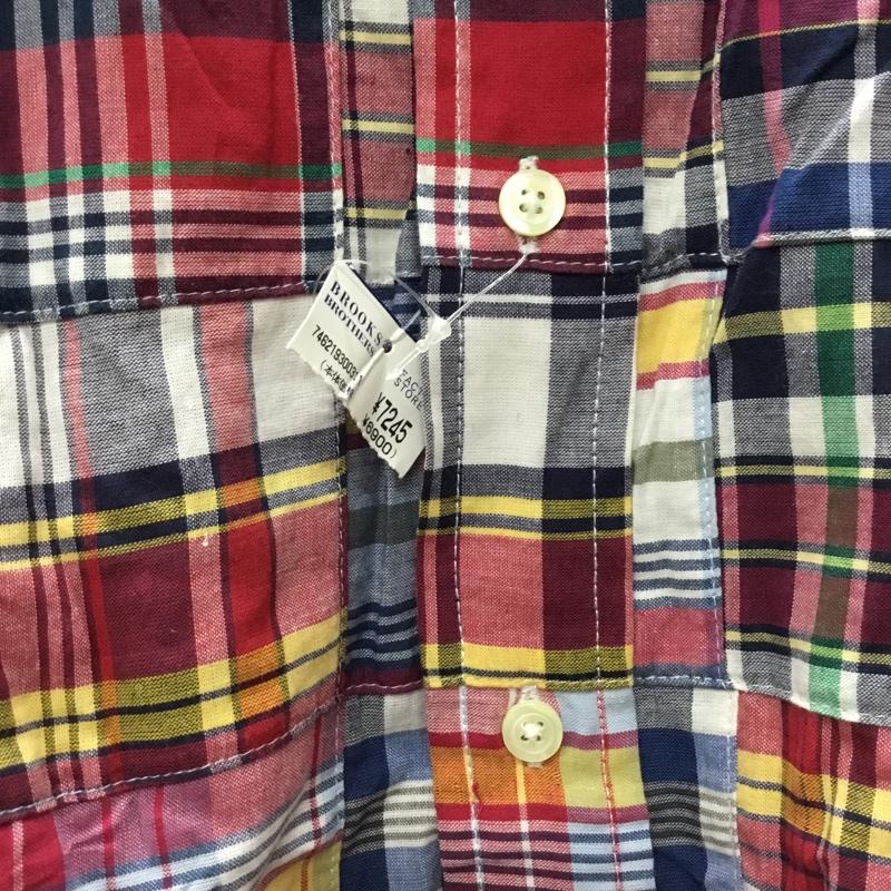 ブルックスブラザーズ BROOKS BROTHERS シャツ、ブラウス 半袖 ボタンダウン M チェック マルチカラー / マルチカラー /  メンズ USED 古着 中古 10111587
