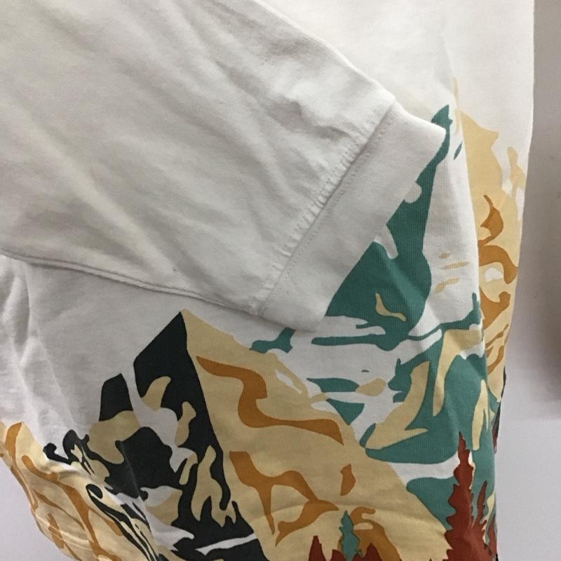 ゴースローキャラバン go slow caravan カットソー 長袖 長袖カットソー プリントカットソー クルーネック 4 プリント 白 / ホワイト /  メンズ USED 古着 中古 10125798