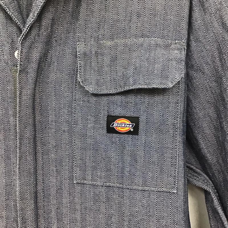 ディッキーズ Dickies ワンピース・ドレス・オールインワン ワンピース・ドレス・オールインワン カバーオール オールインワン ヘリンボーン M ロゴ、文字 紺 / ネイビー /  メンズ USED 古着 中古 10109039
