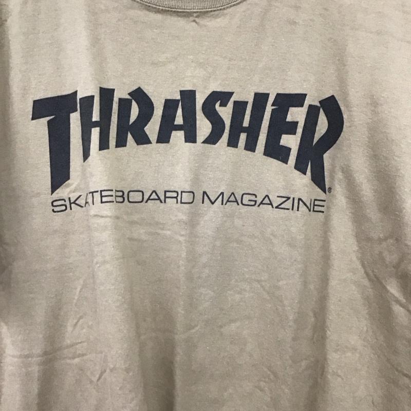 スラッシャー THRASHER Tシャツ 半袖 半袖カットソー プリントTシャツ クルーネックカットソー L ロゴ、文字 ベージュ / ベージュ /  メンズ USED 古着 中古 10150119