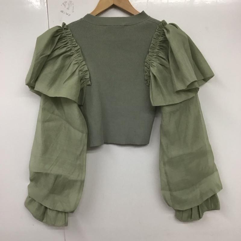 ザラ ZARA カットソー 長袖 S 無地 薄緑 / ライトグリーン /  レディース USED 古着 中古 10124797